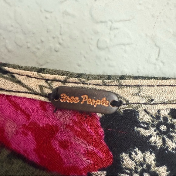 Free People Mikayla Floral Tunic Top Sz S Boho Chic Bloomcore Festival Feminine - Picture 9 of 11